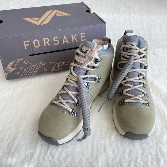 Forsake Shoes - Forsake Womens Thatcher Mid Waterproof Hiking Boot, Green Ash, Size 8